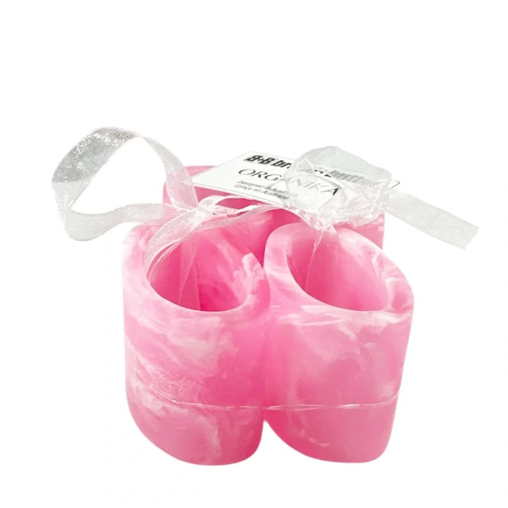 NEW Bread + Butter Oval PINK NAPKIN RING Set/4